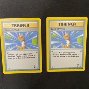 2 card bundle Trainer Gust of Wind 120/130 - USED